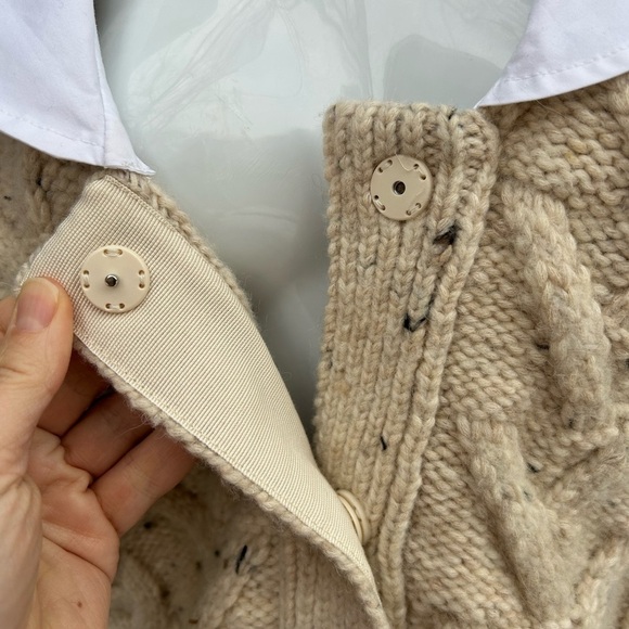 Ganni Wool Alpaca Blend Poplin Collar Sweater, size XS - Picture 9 of 15